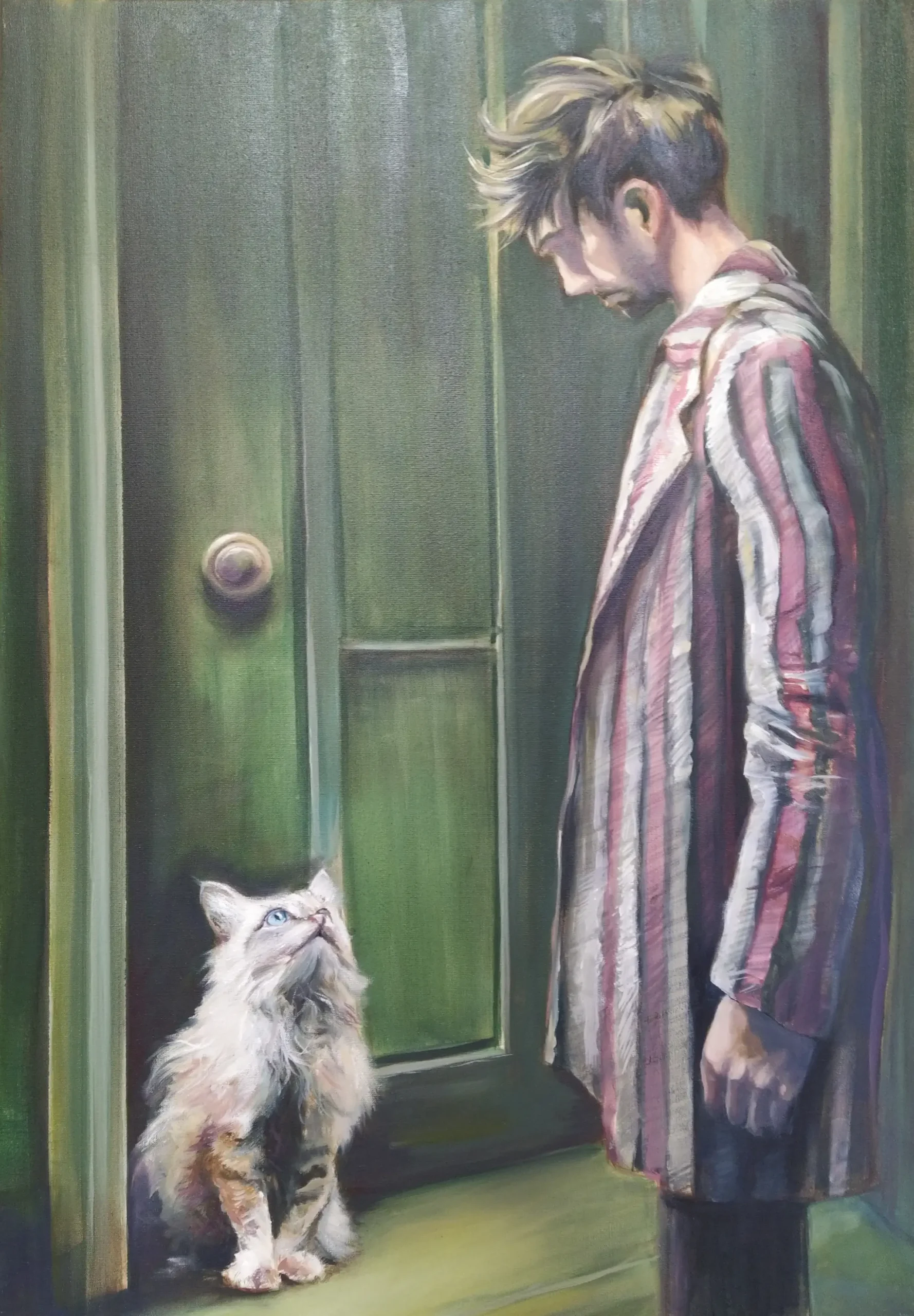 Cat Man - painting - Joris Heyndrickx - 2025